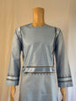 Light Blue-Gray Stitched Clothing - Men's Traditional Afghan Outfit