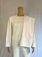 White Stitched Set w/ Matching Shawl - Men's Traditional Afghan Outfit