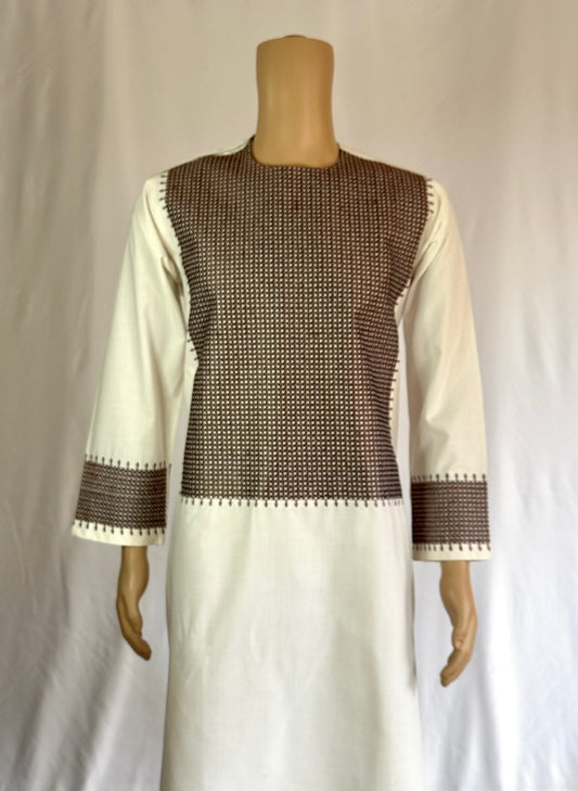 White Stitched Clothes - Men's Traditional Afghan Outfit