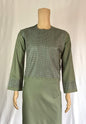 Green Stitched Ghara - Men's Traditional Afghan Clothes