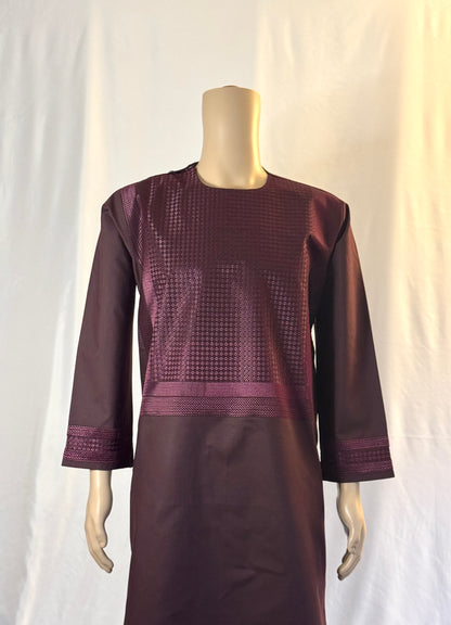 Maroon Stitched Ghara - Men's Traditional Afghan Clothes