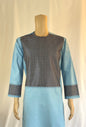 Light Blue Stitched Ghara - Men's Traditional Afghan Clothes