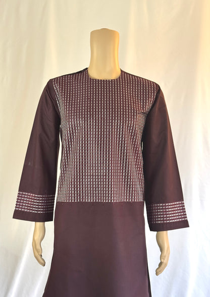 Dark Maroon Stitched Ghara - Men's Traditional Afghan Clothes