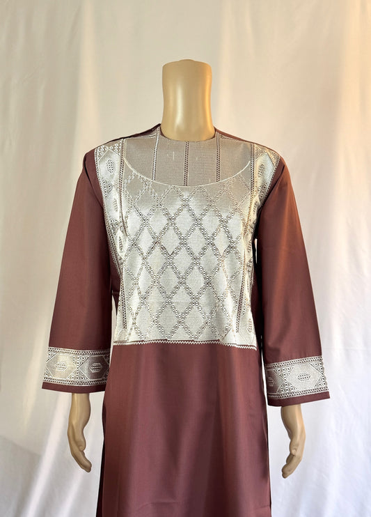 Dark Clay Stitched Clothes - Men's Traditional Afghan Outfit