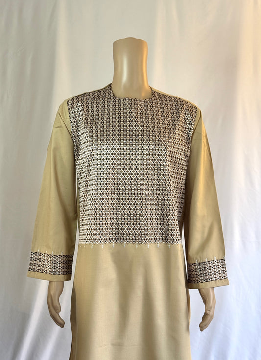 Light Tan Stitched Clothes - Men's Traditional Afghan Outfit