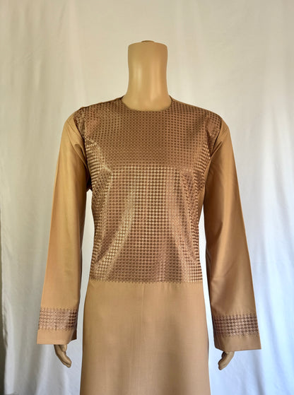 Light Brown Stitched Ghara - Men's Traditional Afghan Clothes