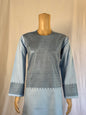 Blue-Gray Stitched Clothes - Men's Traditional Afghan Outfit