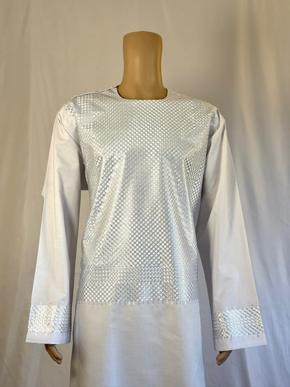 White Stitched Clothes - Men's Traditional Afghan Outfit