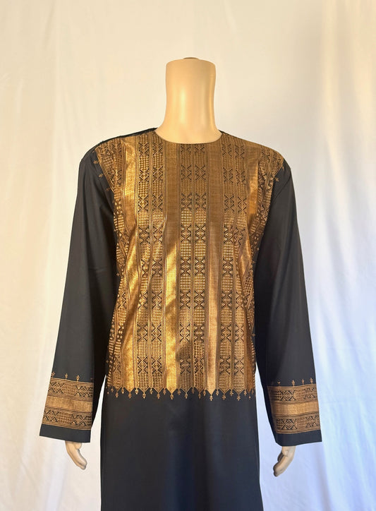 Black Stitched Clothes - Men's Traditional Afghan Outfit