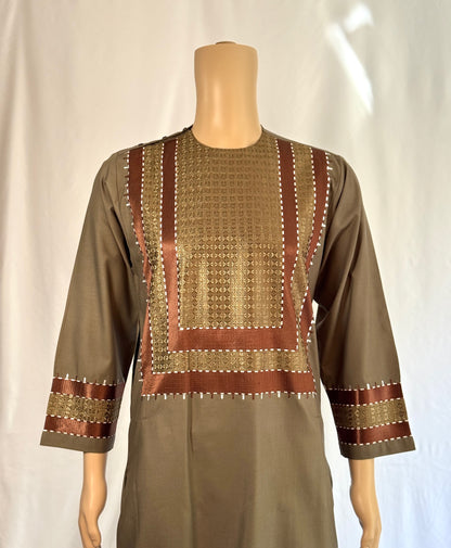 Dark Green Stitched Clothes - Men's Traditional Afghan Outfit