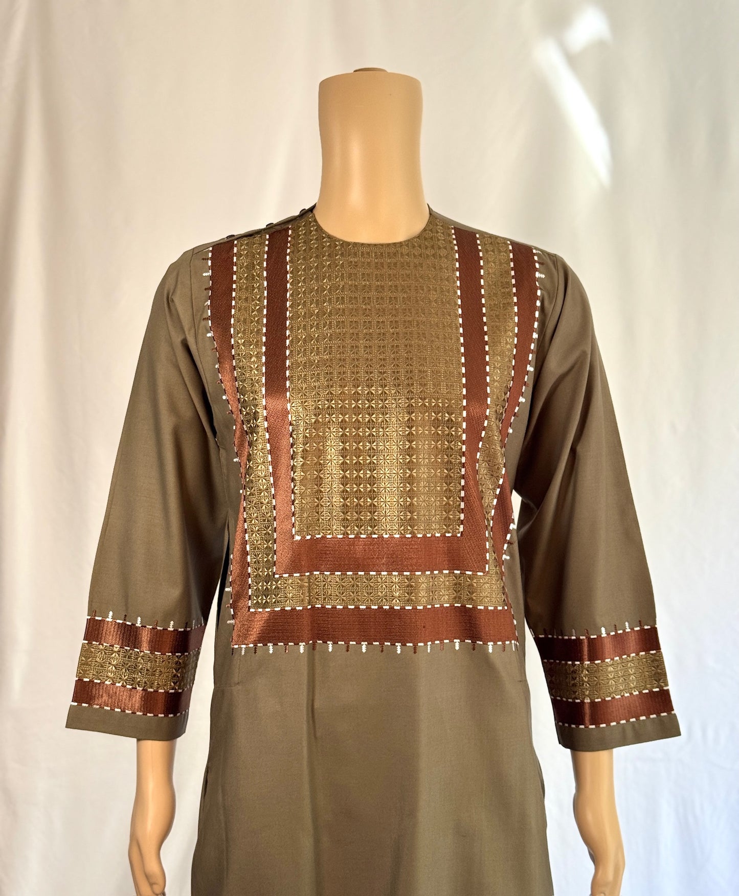 Brown Stitched Clothes - Men's Traditional Afghan Outfit