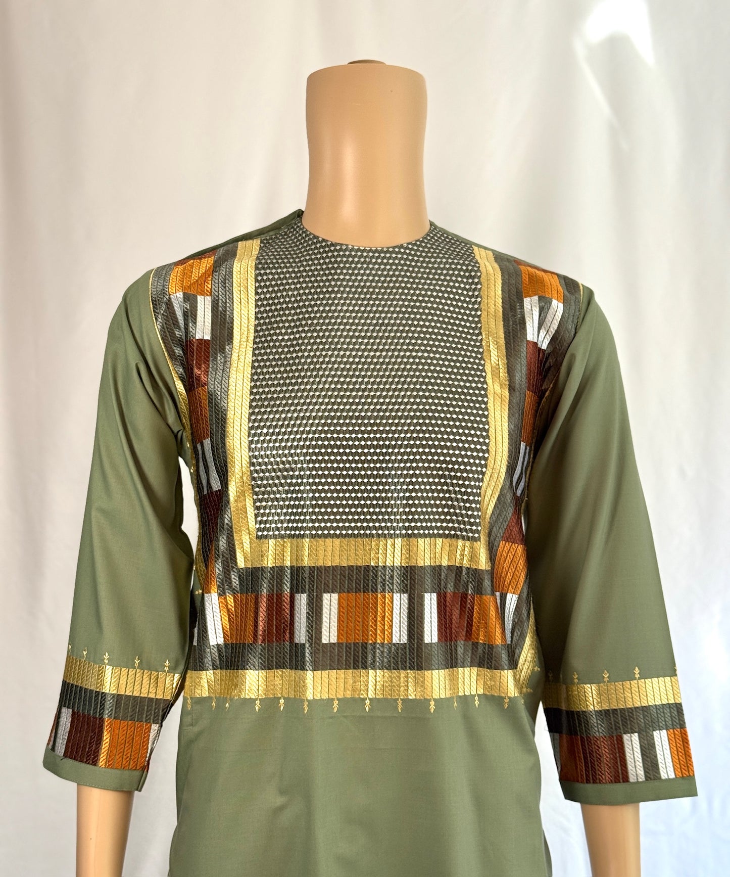 Light Green Stitched Clothes - Men's Traditional Afghan Outfit