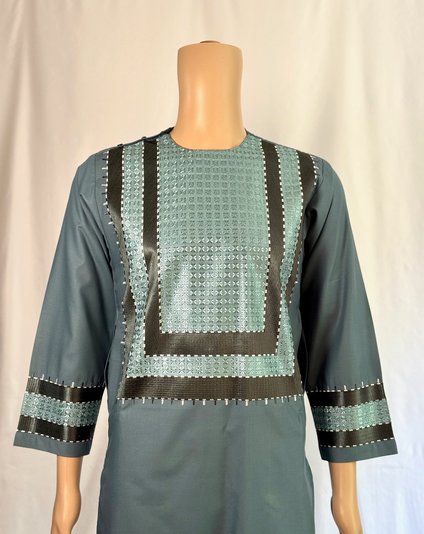 Teal Stitched Clothes - Men's Traditional Afghan Outfit