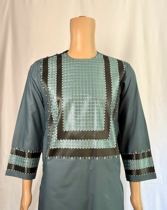 Teal Stitched Clothes - Men's Traditional Afghan Outfit