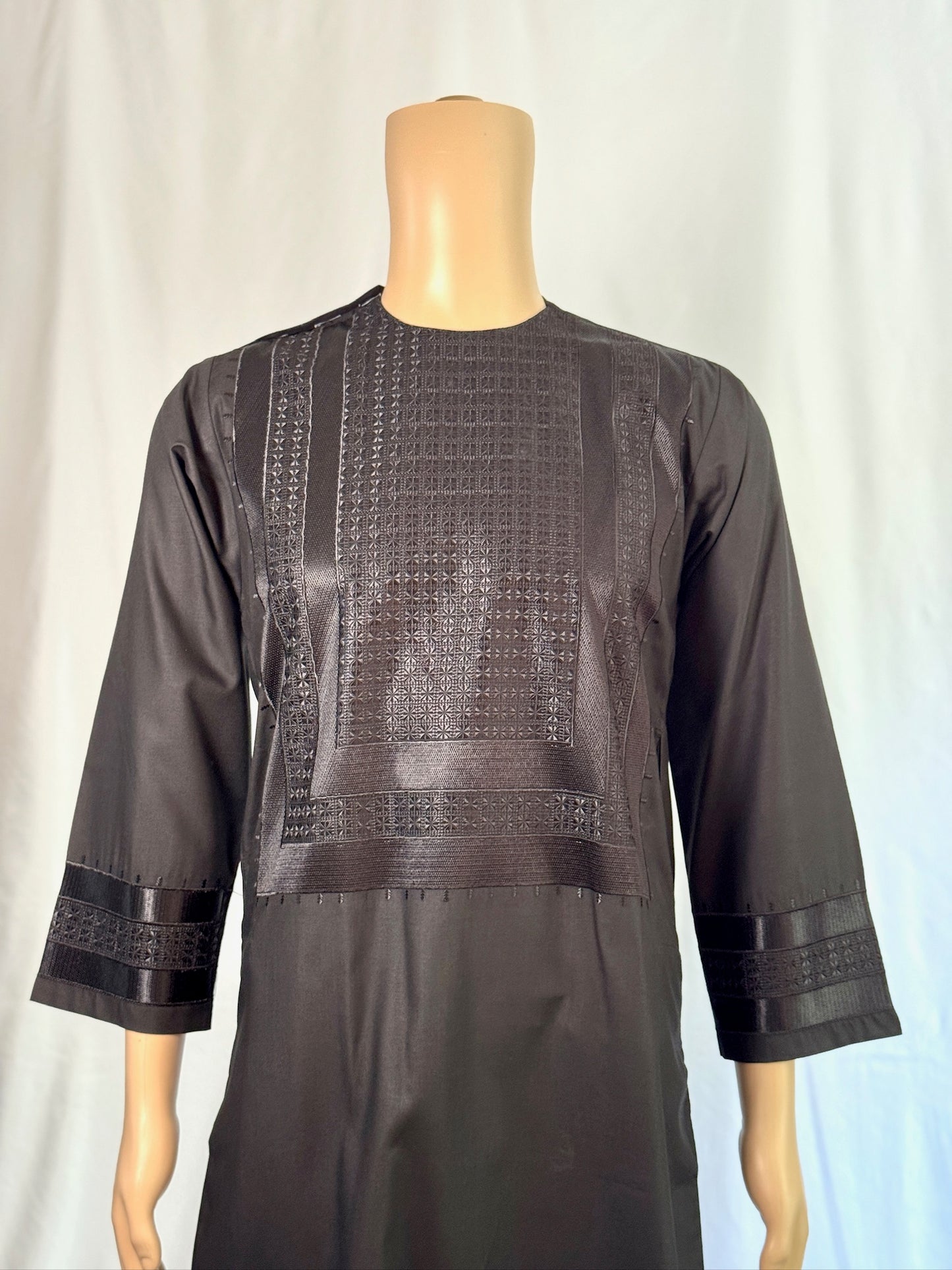 Black Stitched Clothes - Men's Traditional Afghan Outfit