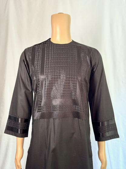 Black Stitched Clothes - Men's Traditional Afghan Outfit