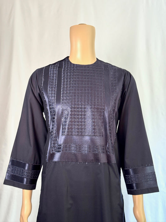 Navy Blue Stitched Clothes - Boy's Traditional Afghan Outfit