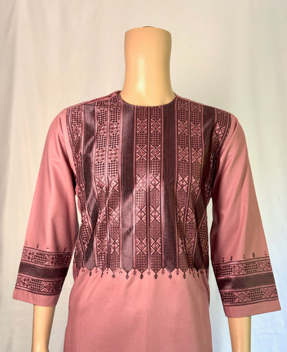 Dark Pink Stitched Clothes - Men's Traditional Afghan Outfit