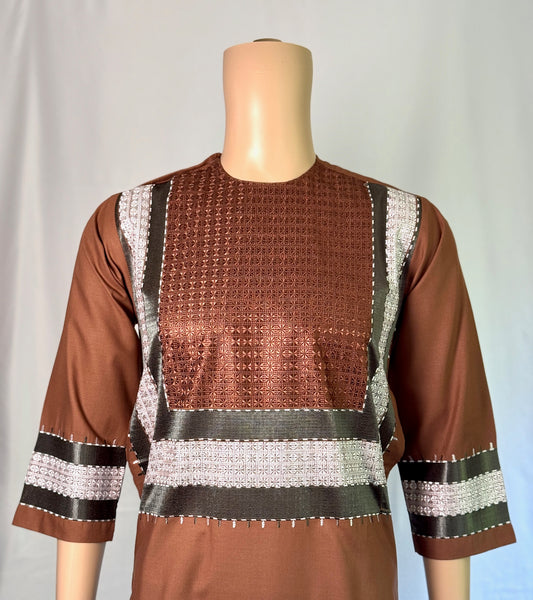 Brown Stitched Clothes - Men's Traditional Afghan Outfit