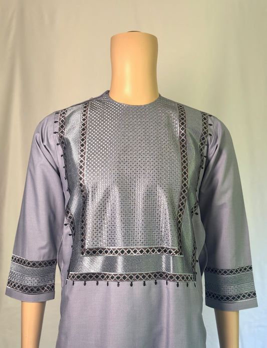 Light Blue Stitched Clothes - Men's Traditional Afghan Outfit