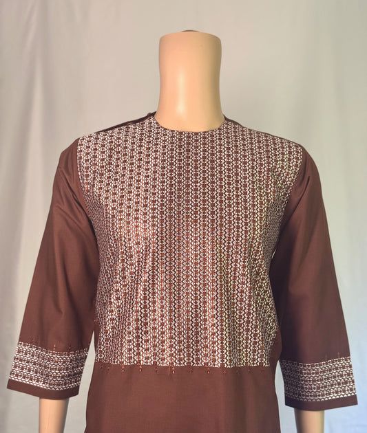 Dark Brown Stitched Clothes - Men's Traditional Afghan Outfit