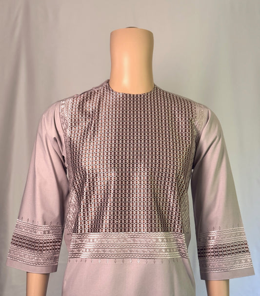 Grey Stitched Clothes - Men's Traditional Afghan Outfit