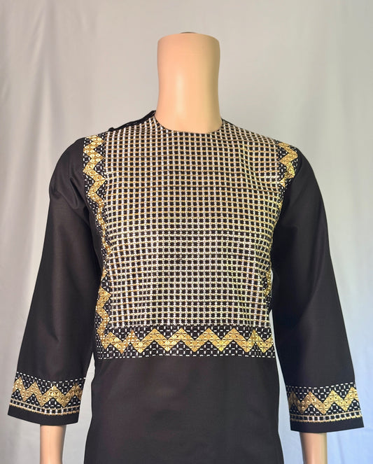 Black Stitched Clothes - Men's Traditional Afghan Outfit