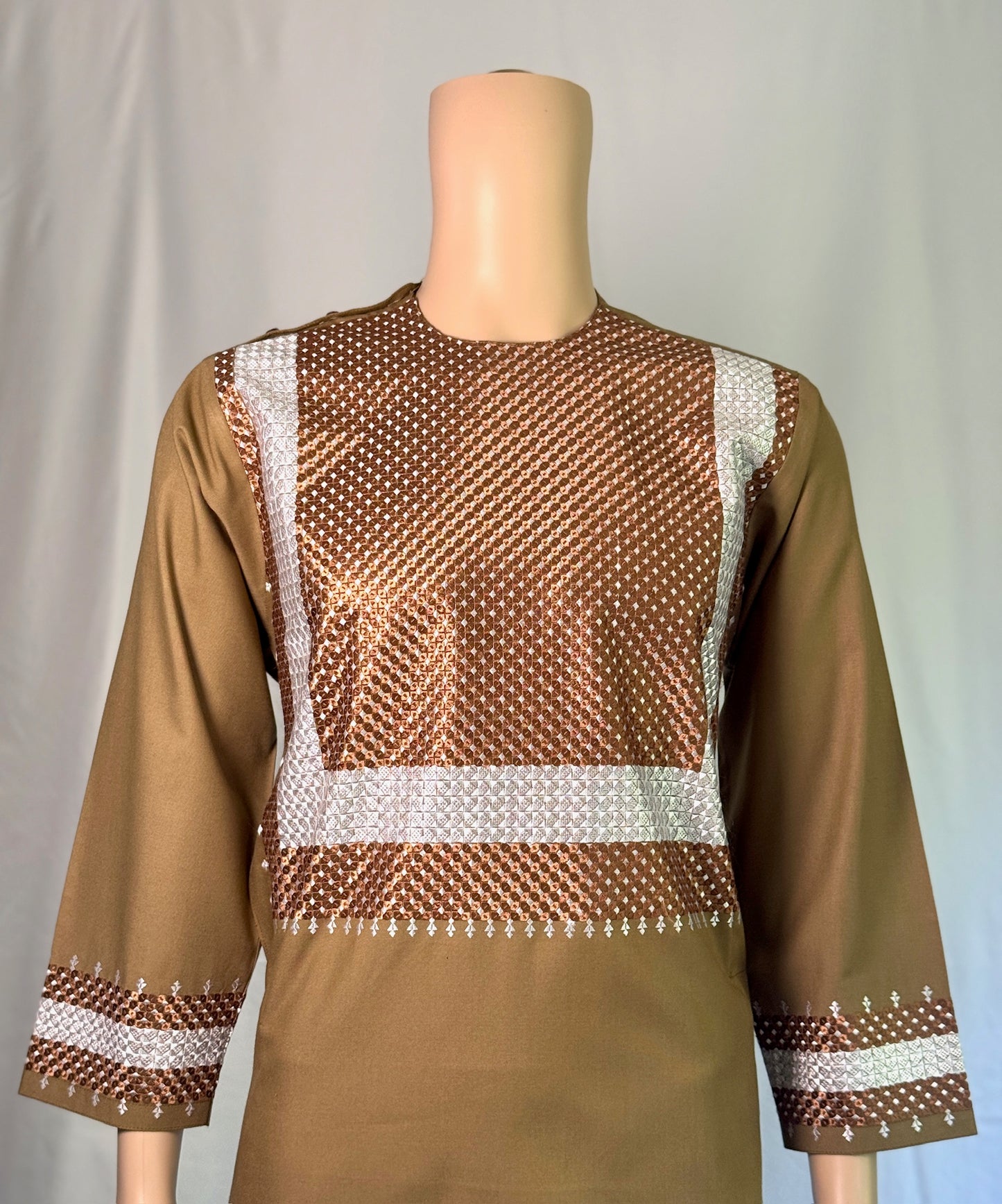 Light Brown Stitched Clothes - Men's Traditional Afghan Outfit
