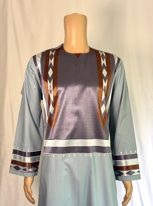 Light Blue Stitched Ghara - Men's Traditional Afghan Clothes