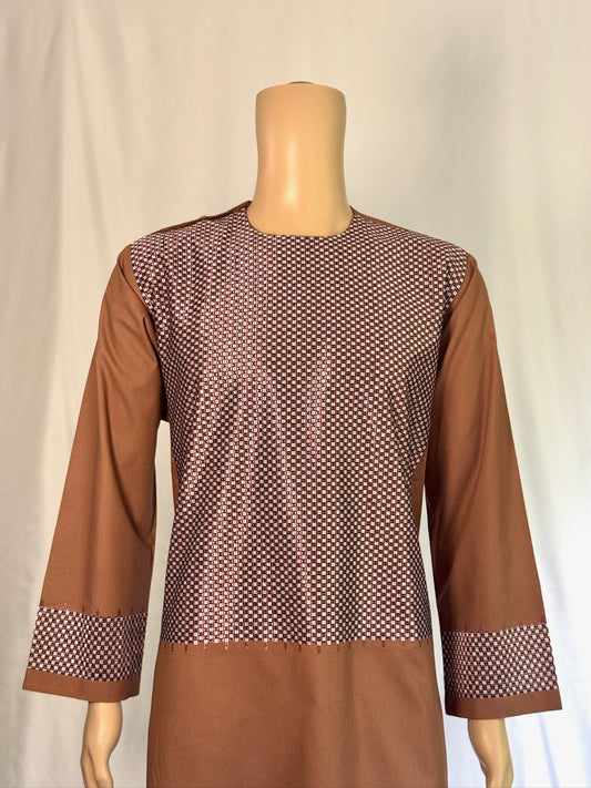 Dark Brown Stitched Clothes - Men's Traditional Afghan Outfit