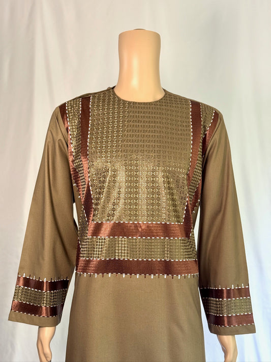 Brown Stitched Clothes - Men's Traditional Afghan Outfit