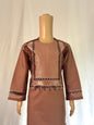 Dark Tan Stitched Clothes - Boy's Traditional Afghan Outfit