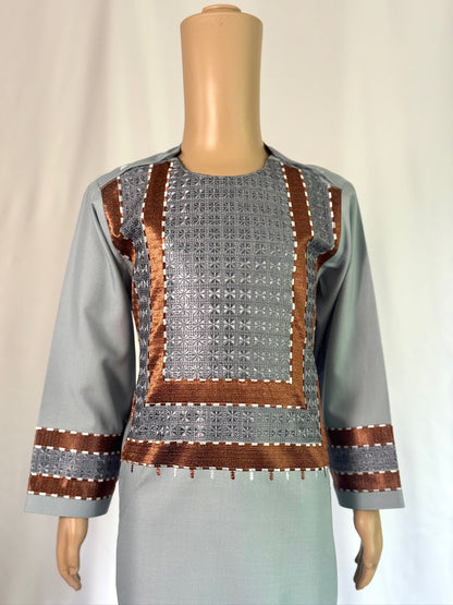 Light Gray Stitched Clothes - Boy's Traditional Afghan Outfit