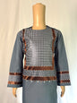 Blue Gray Stitched Clothes - Boy's Traditional Afghan Outfit