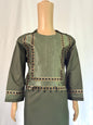 Dark Green Stitched Clothes - Boy's Traditional Afghan Outfit