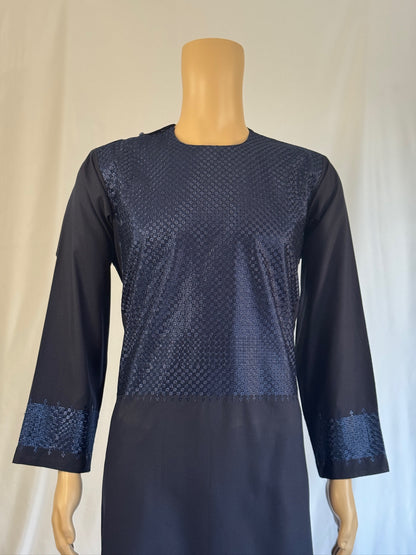 Navy Blue Stitched Clothes - Men's Traditional Afghan Outfit