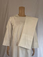 White Stitched Set - Men's Traditional Afghan Clothes