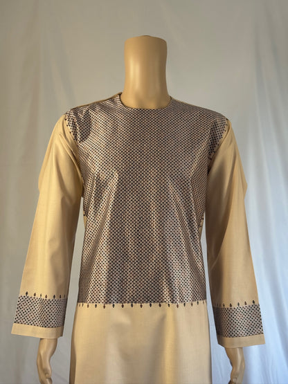 Brown Stitched Ghara - Men's Traditional Afghan Clothes