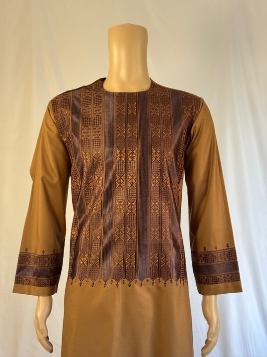 Brown Stitched Clothes - Men's Traditional Afghan Outfit