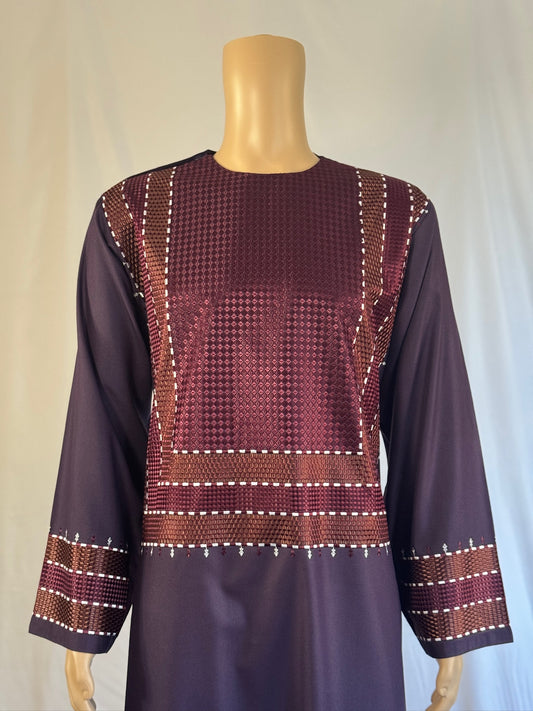 Dark Purple Stitched Ghara - Men's Traditional Afghan Clothes