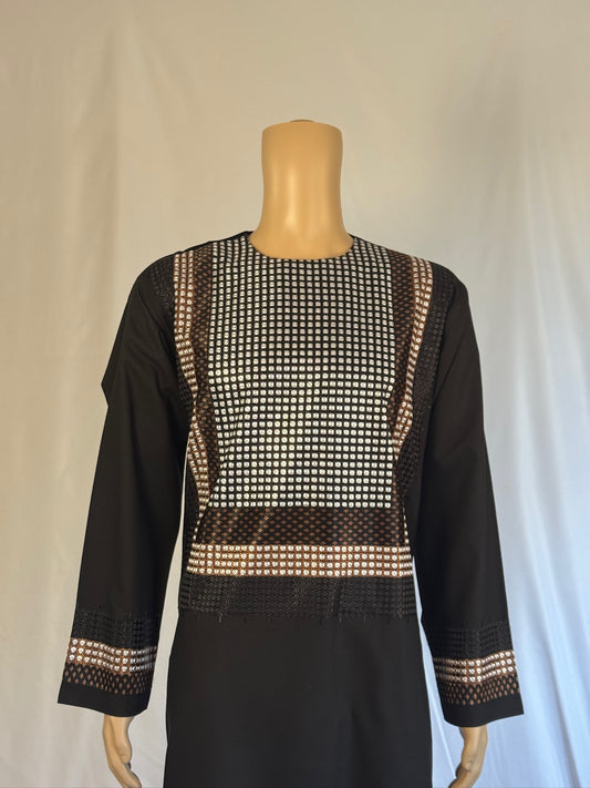 Black Stitched Ghara - Men's Traditional Afghan Clothes