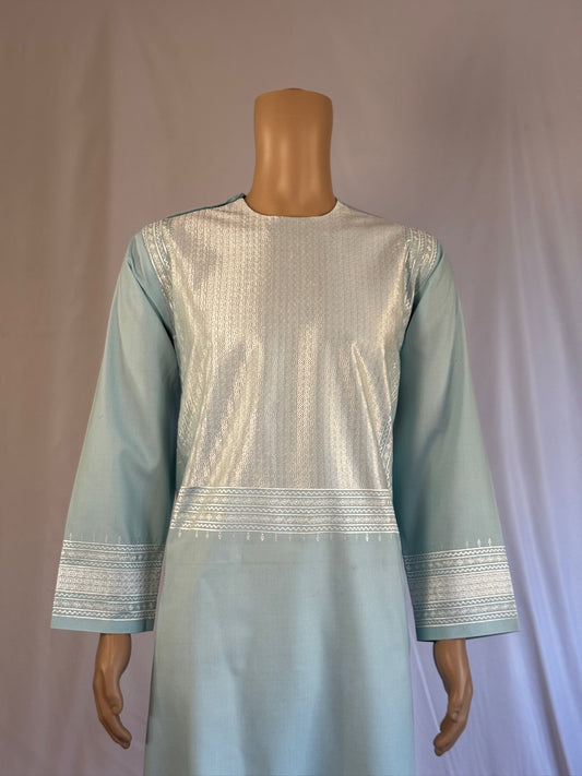 Light Blue Stitched Clothes - Men's Traditional Afghan Outfit