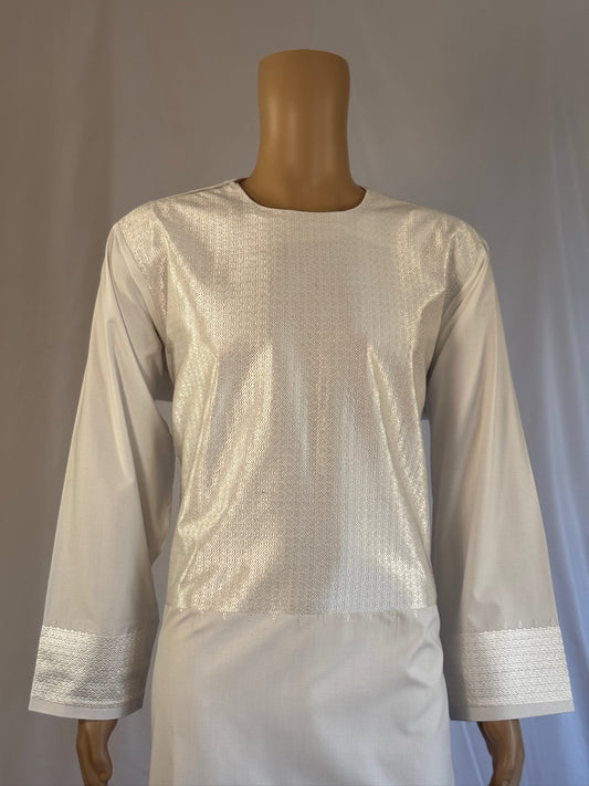 White Stitched Ghara - Men's Traditional Afghan Clothes