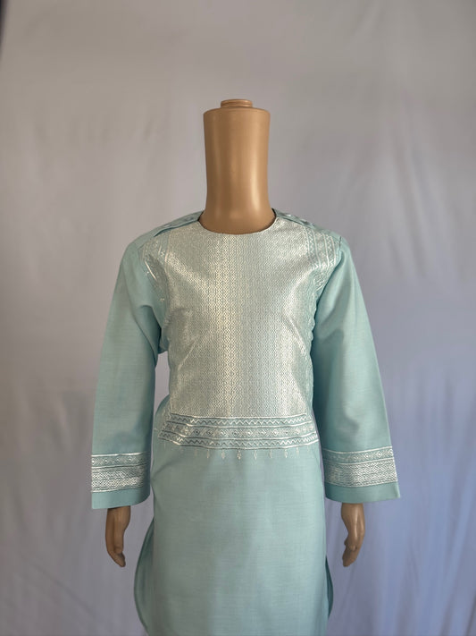 Light Blue Stitched Clothes - Men's Traditional Afghan Outfit