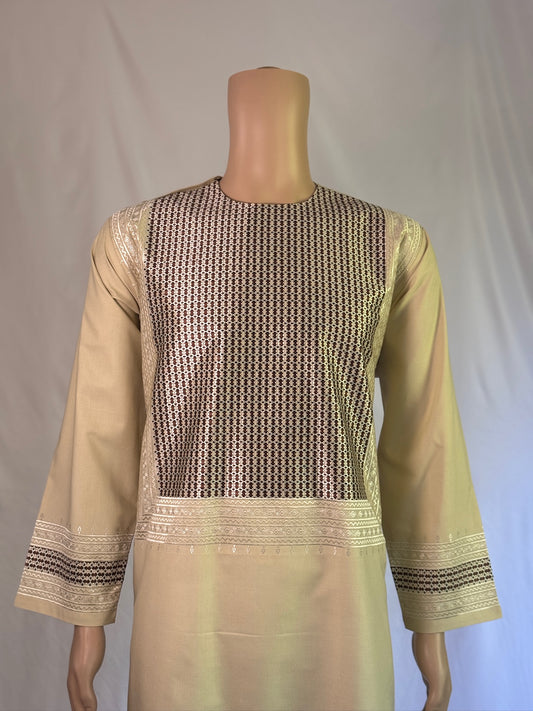 Light Tan Stitched Clothes - Men's Traditional Afghan Outfit