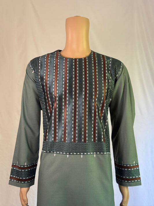 Green Stitched Clothes - Men's Traditional Afghan Outfit