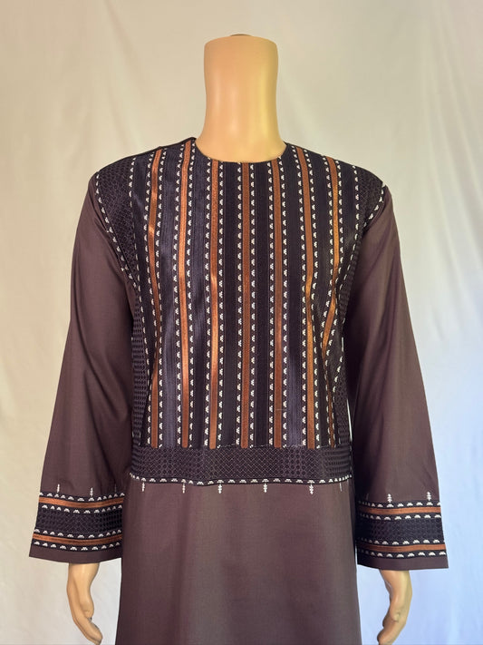 Brown Stitched Clothes - Men's Traditional Afghan Outfit