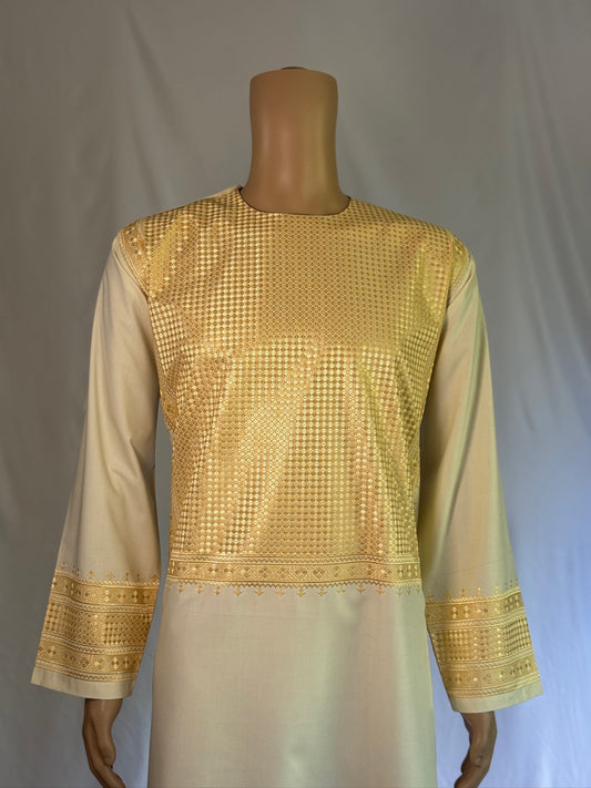Off-White Stitched Clothes - Men's Traditional Afghan Outfit
