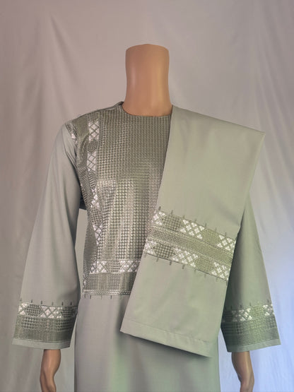 Light Green Stitched Set - Men's Traditional Afghan Clothes