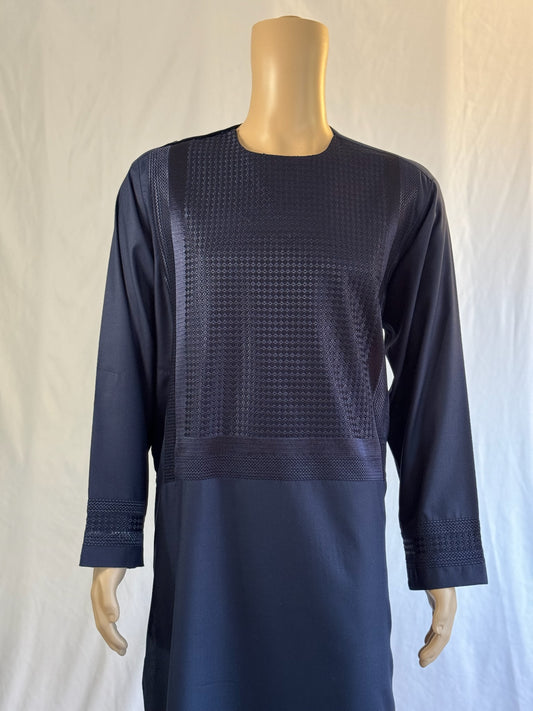 Navy Blue Stitched Clothes - Men's Traditional Afghan Outfit